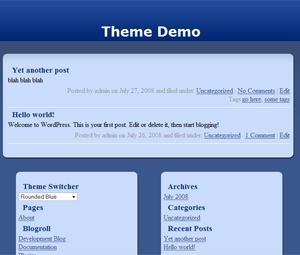 Rounded Blue theme screenshot
