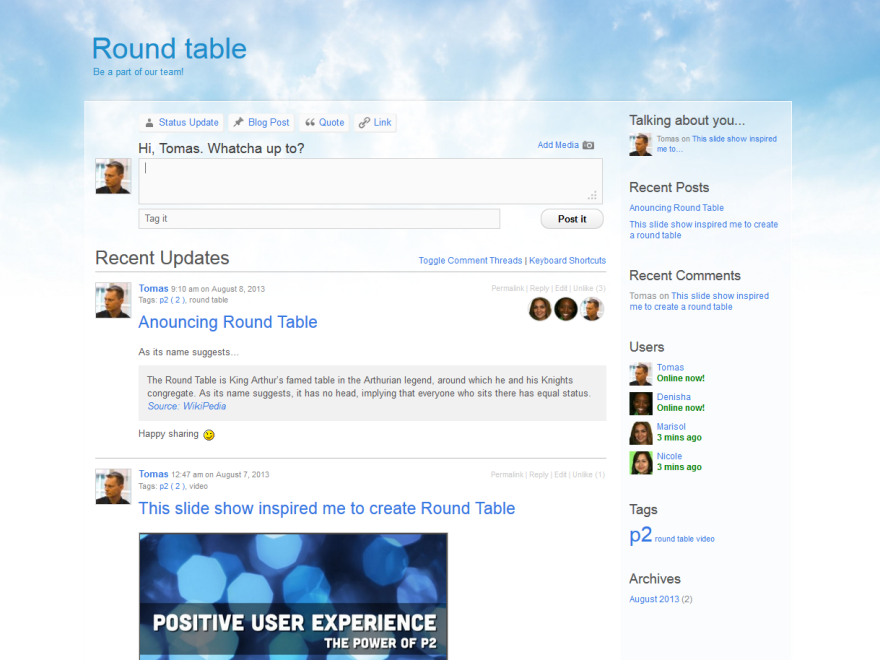 RoundTable theme screenshot