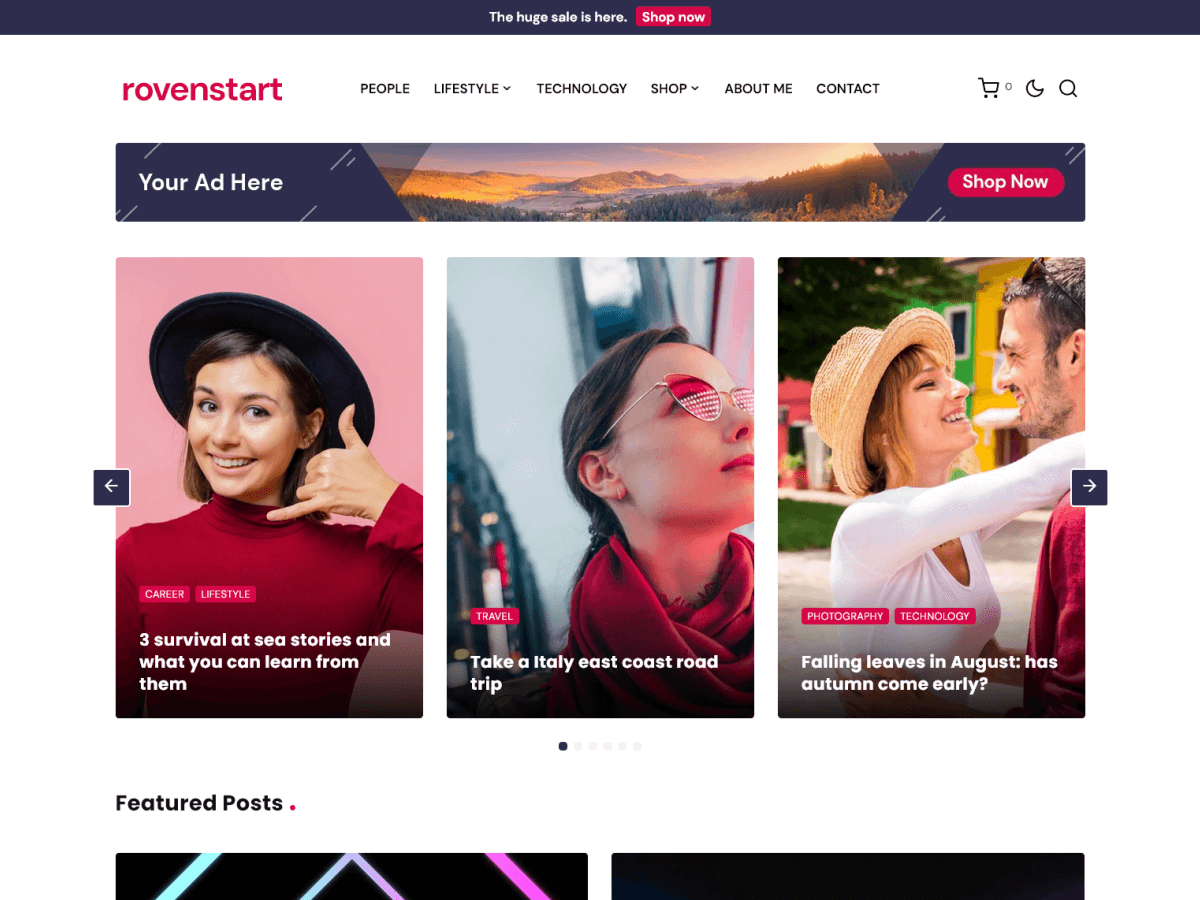 Rovenstart theme screenshot