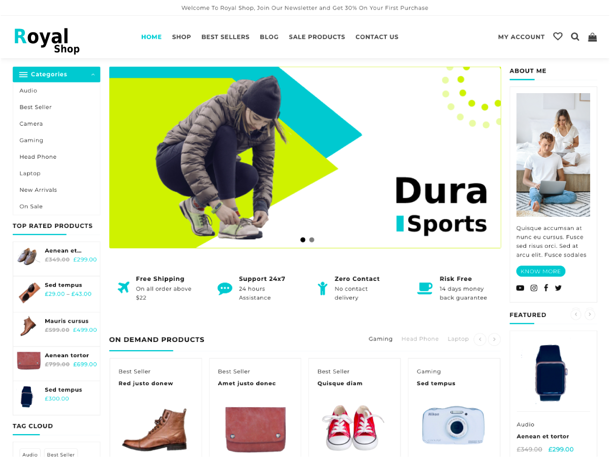 Royal Shop theme screenshot