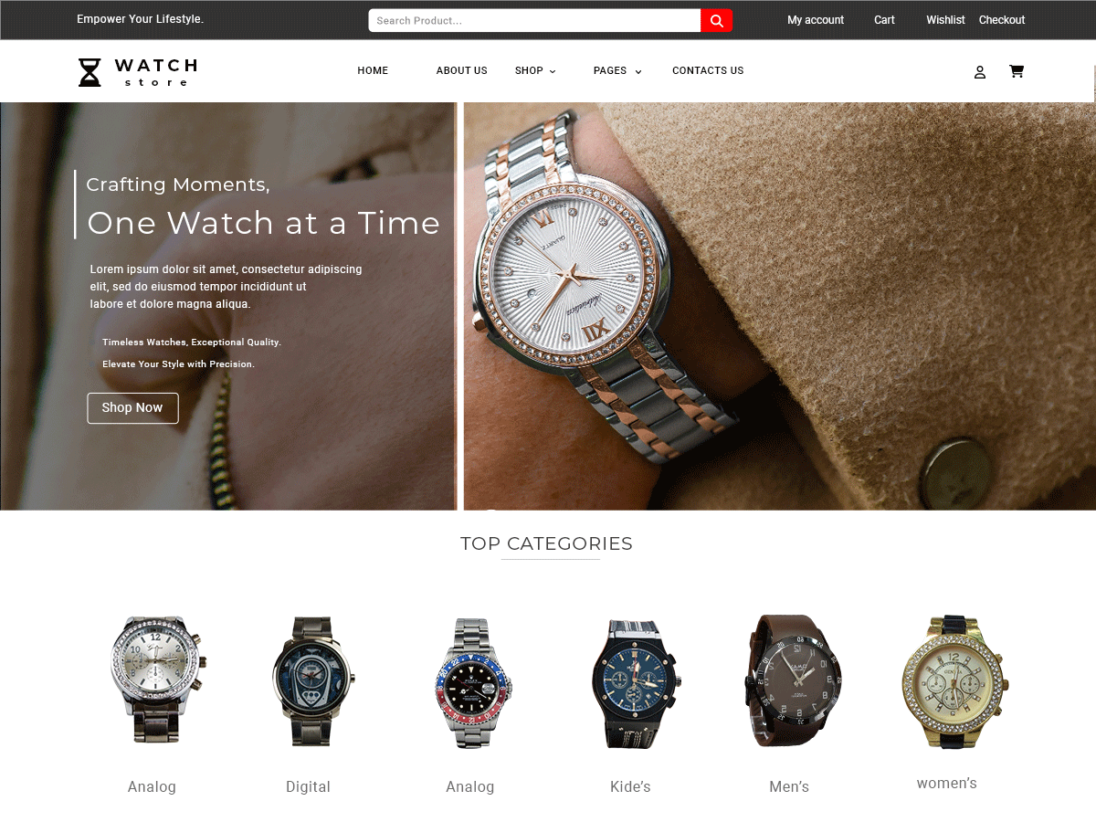 Royal Watch Store theme screenshot