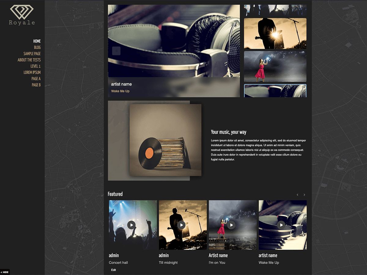 Royale theme screenshot