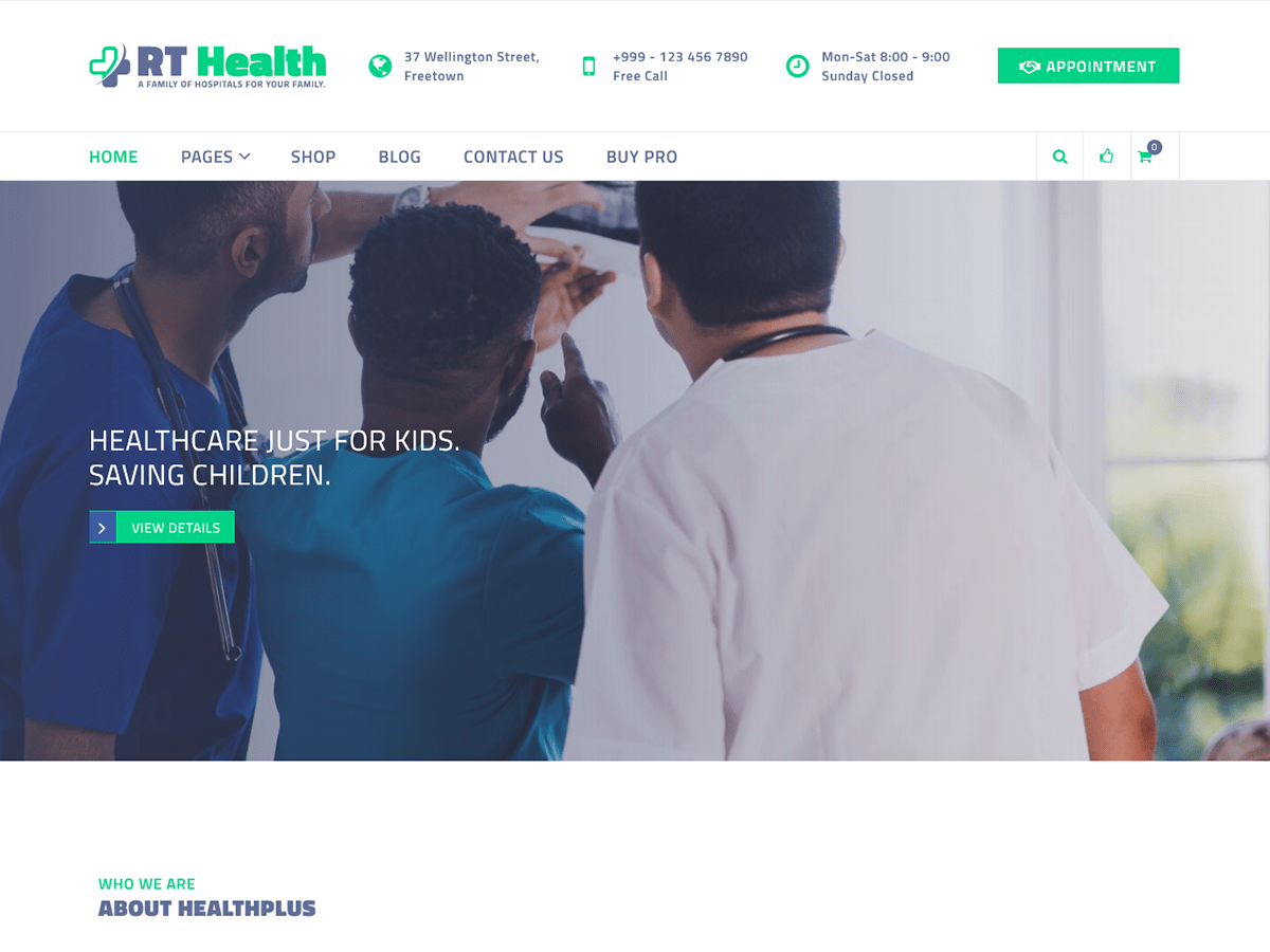 RT Health theme screenshot