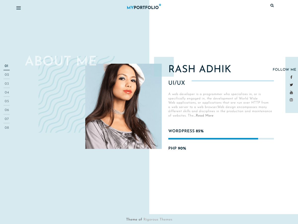 RT Portfolio theme screenshot