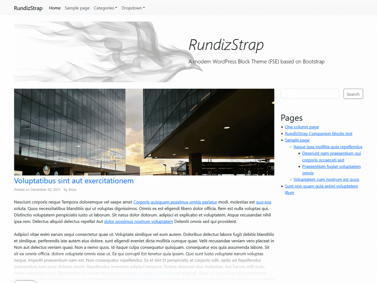 RundizStrap theme screenshot