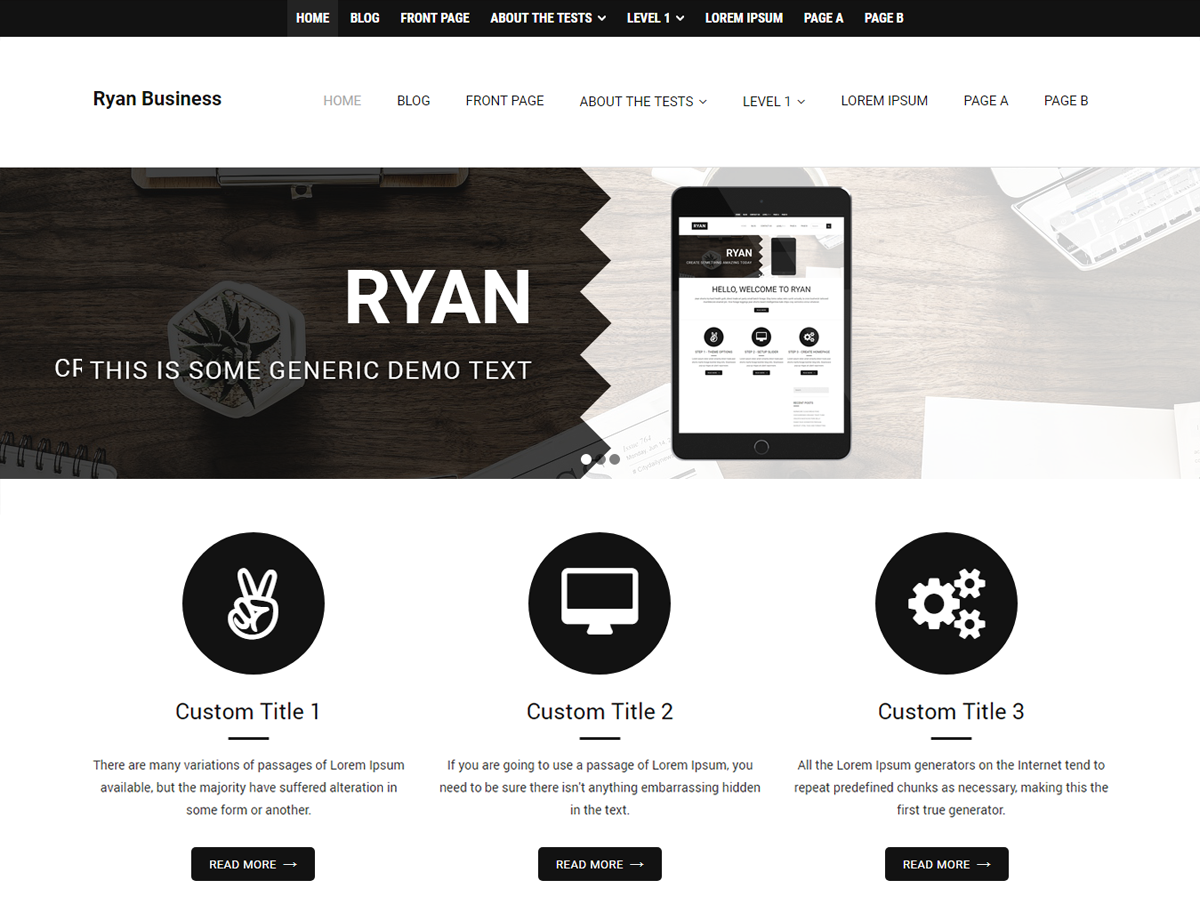 Ryan Business theme screenshot