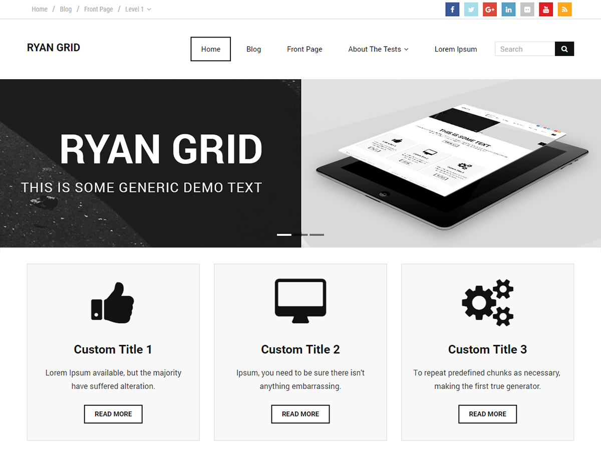 Ryan Grid theme screenshot