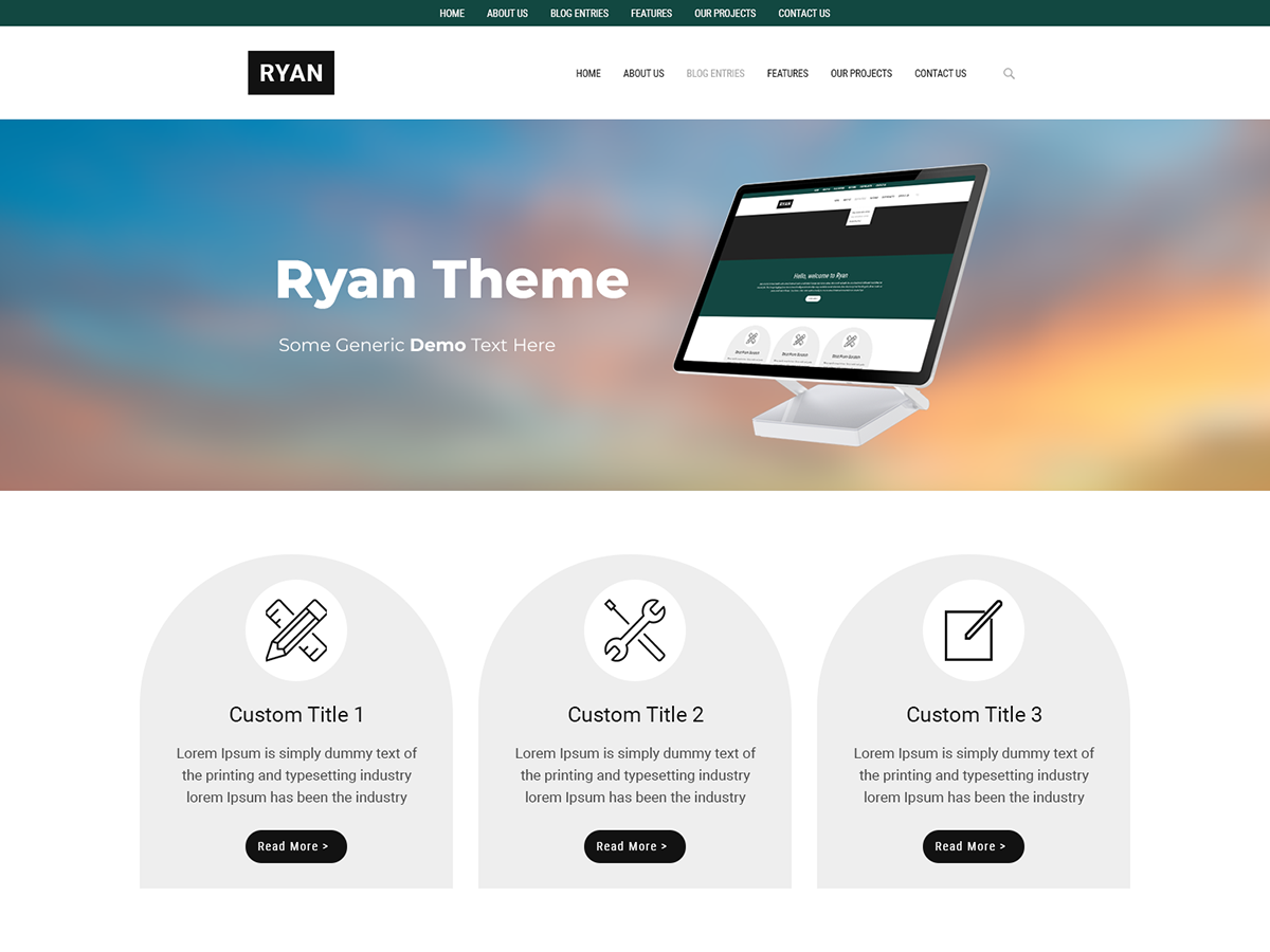 Ryan iMagazine theme screenshot