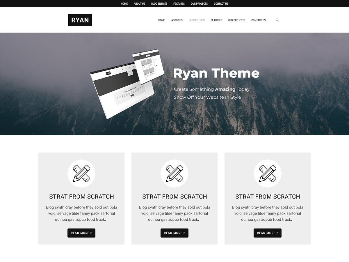 Ryan News theme screenshot