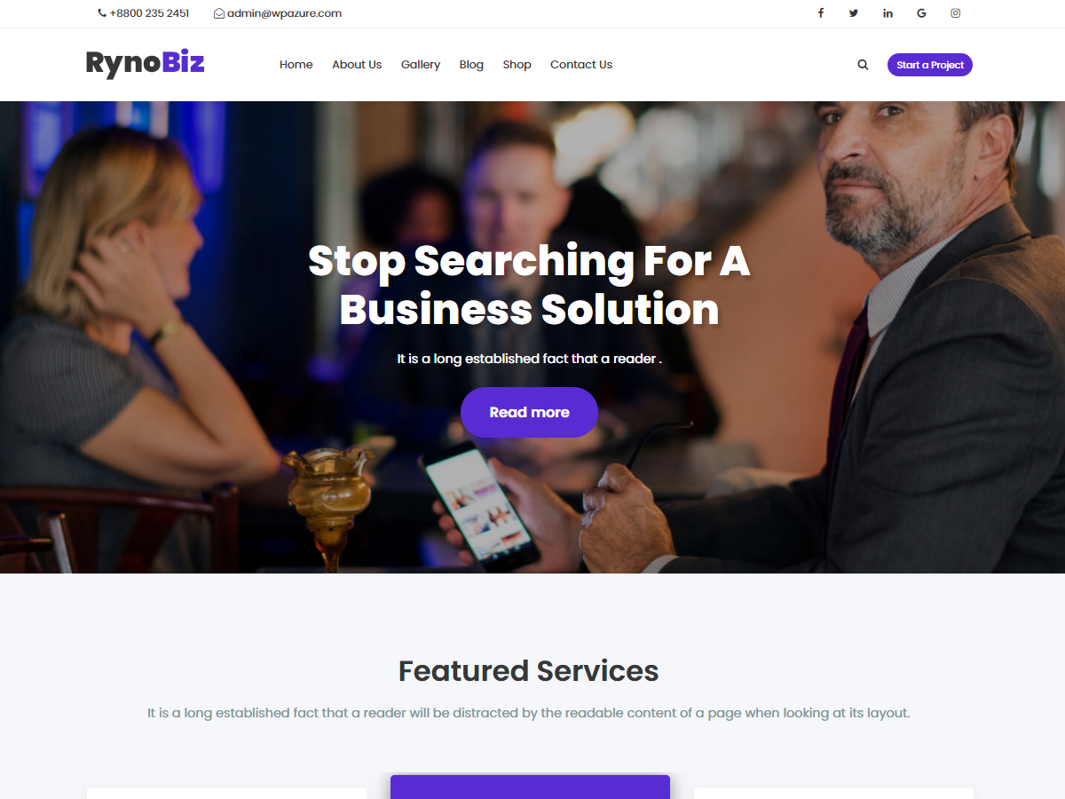 Rynobiz theme screenshot