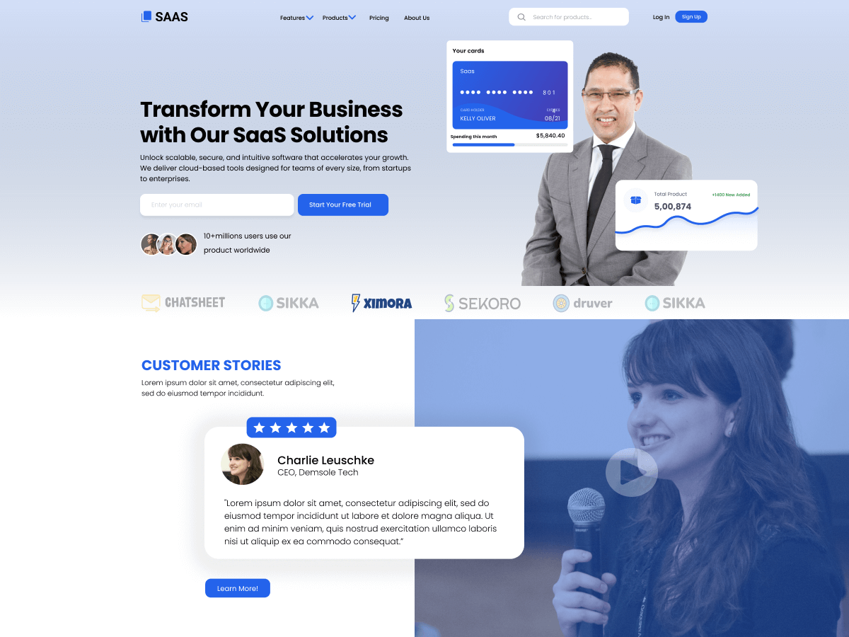 SAAS Agency theme screenshot