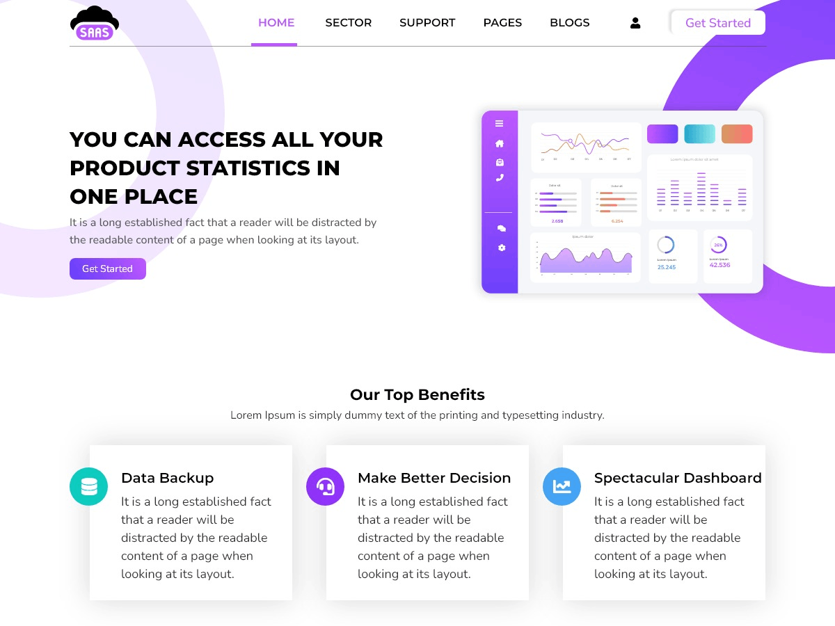 SAAS Company theme screenshot