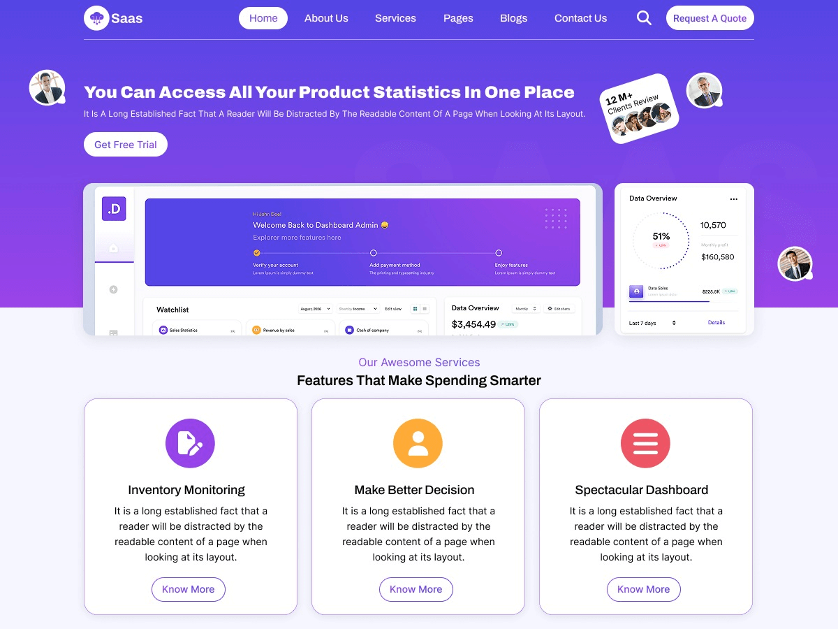 SAAS Software theme screenshot