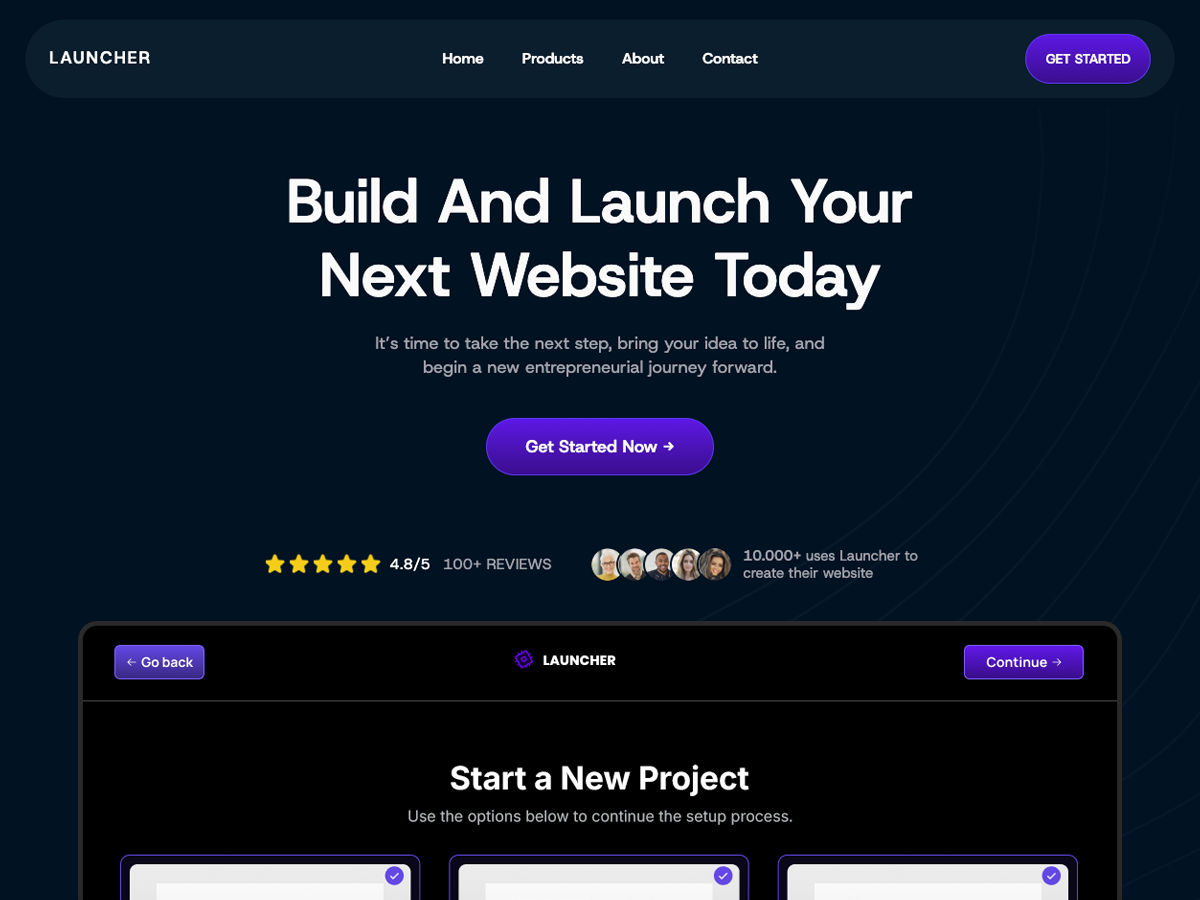 SaaS Startup theme screenshot