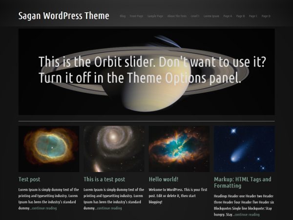 Sagan theme screenshot