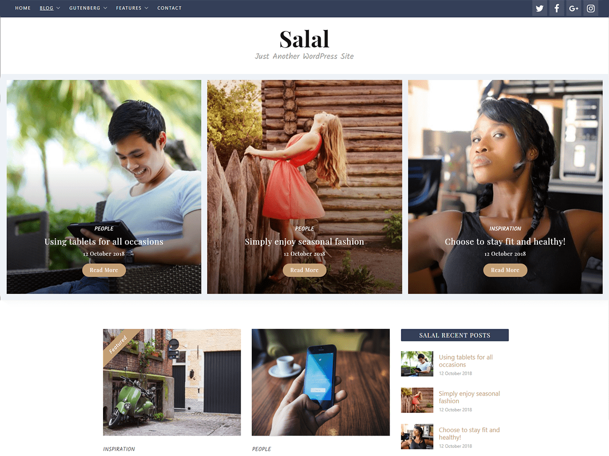 Salal theme screenshot