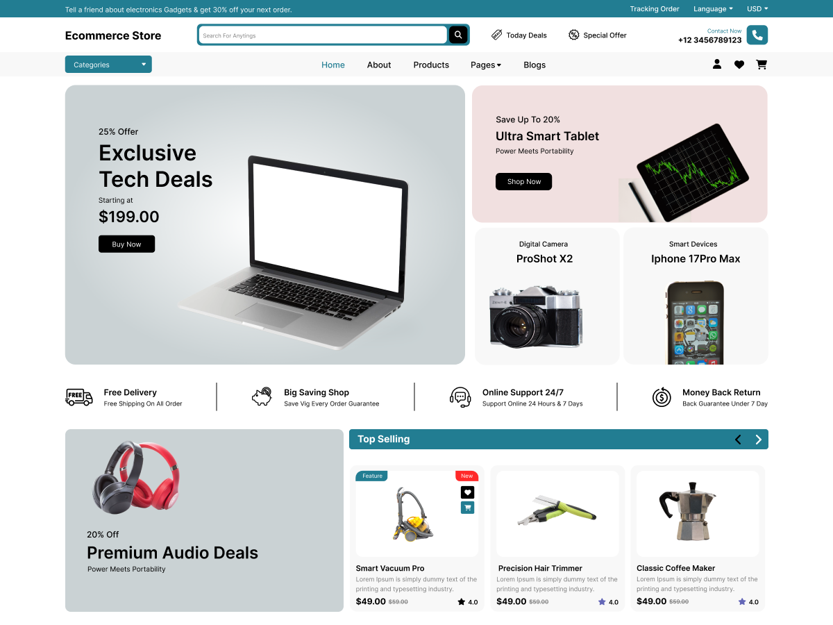 SaleCraft Ecommerce V2 theme screenshot