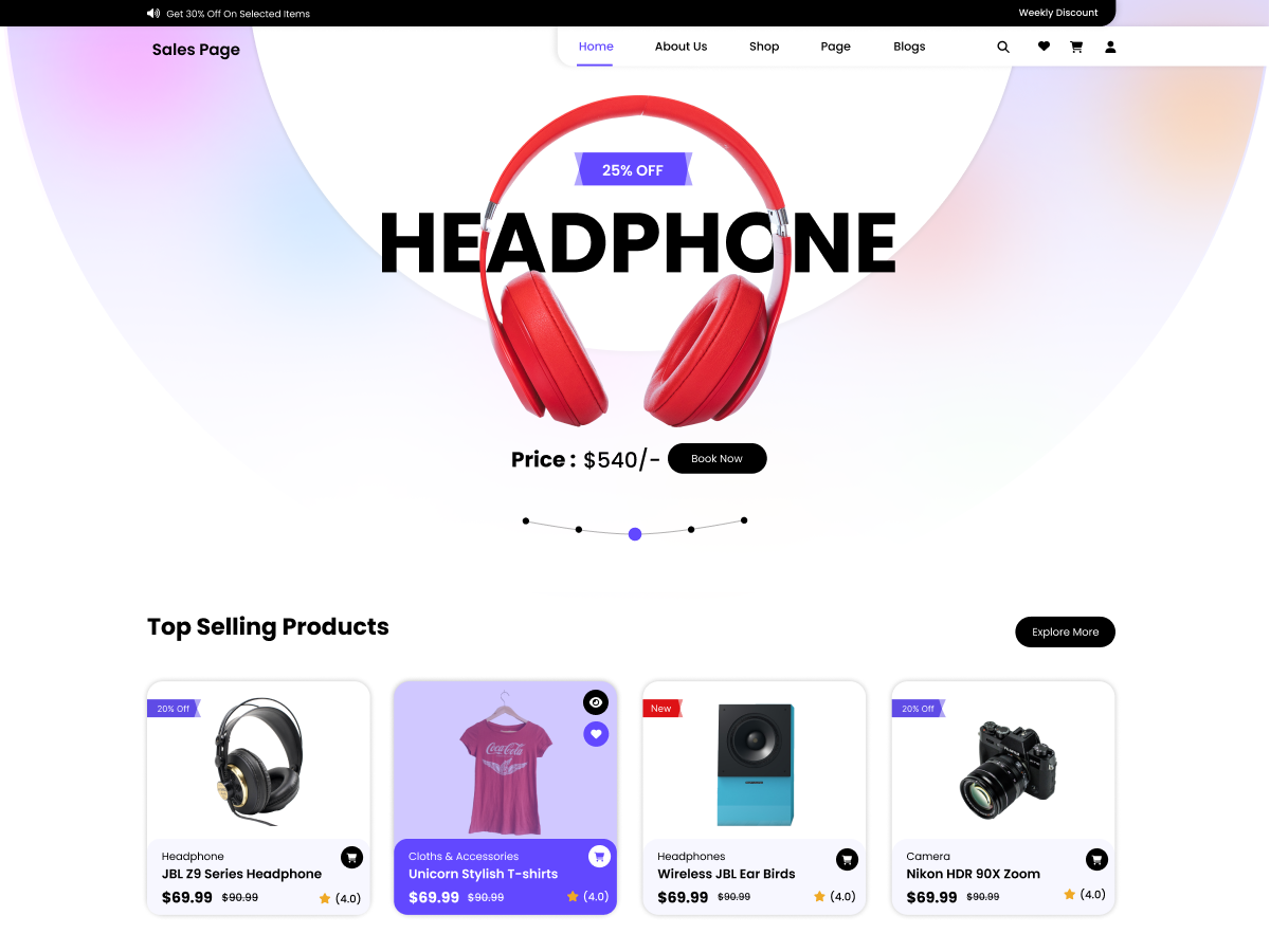 Sales Landing Page theme screenshot
