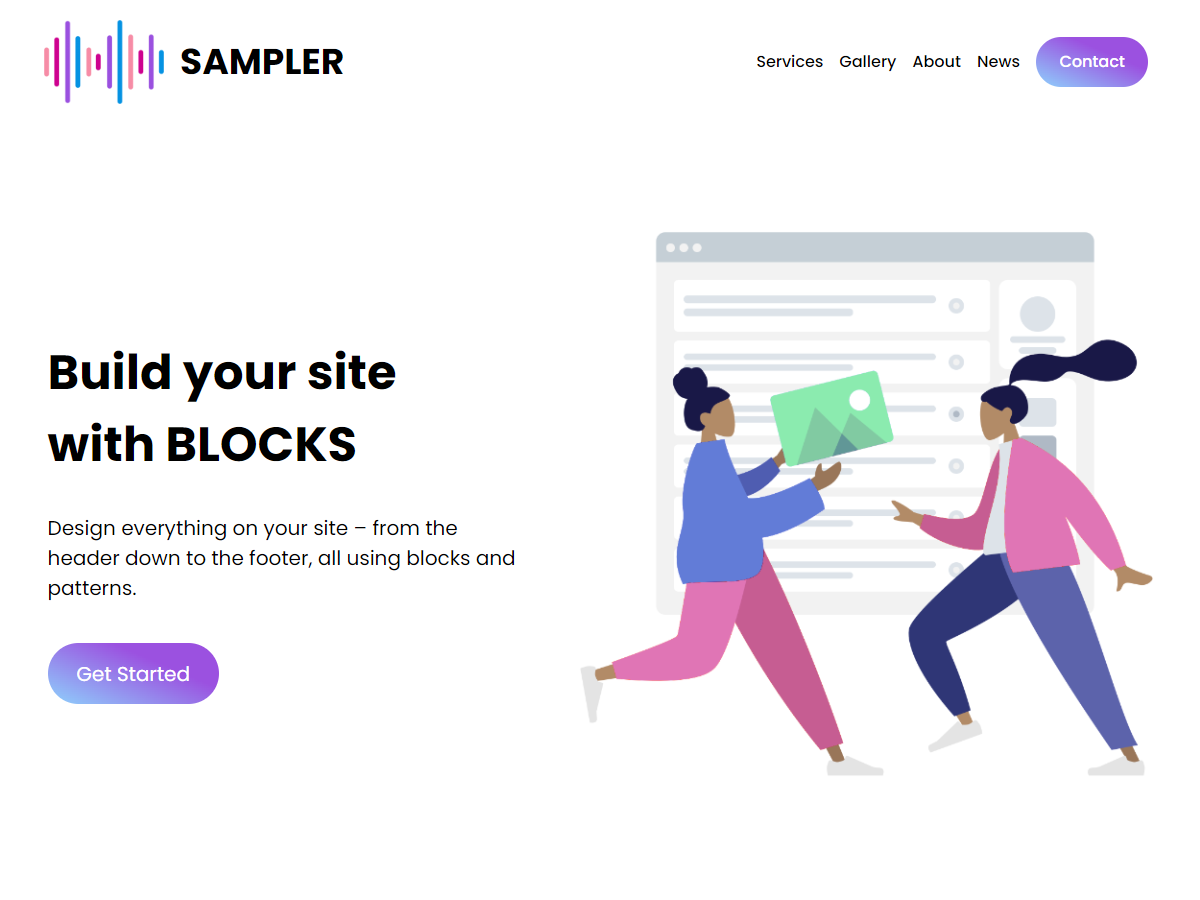 Sampler theme screenshot