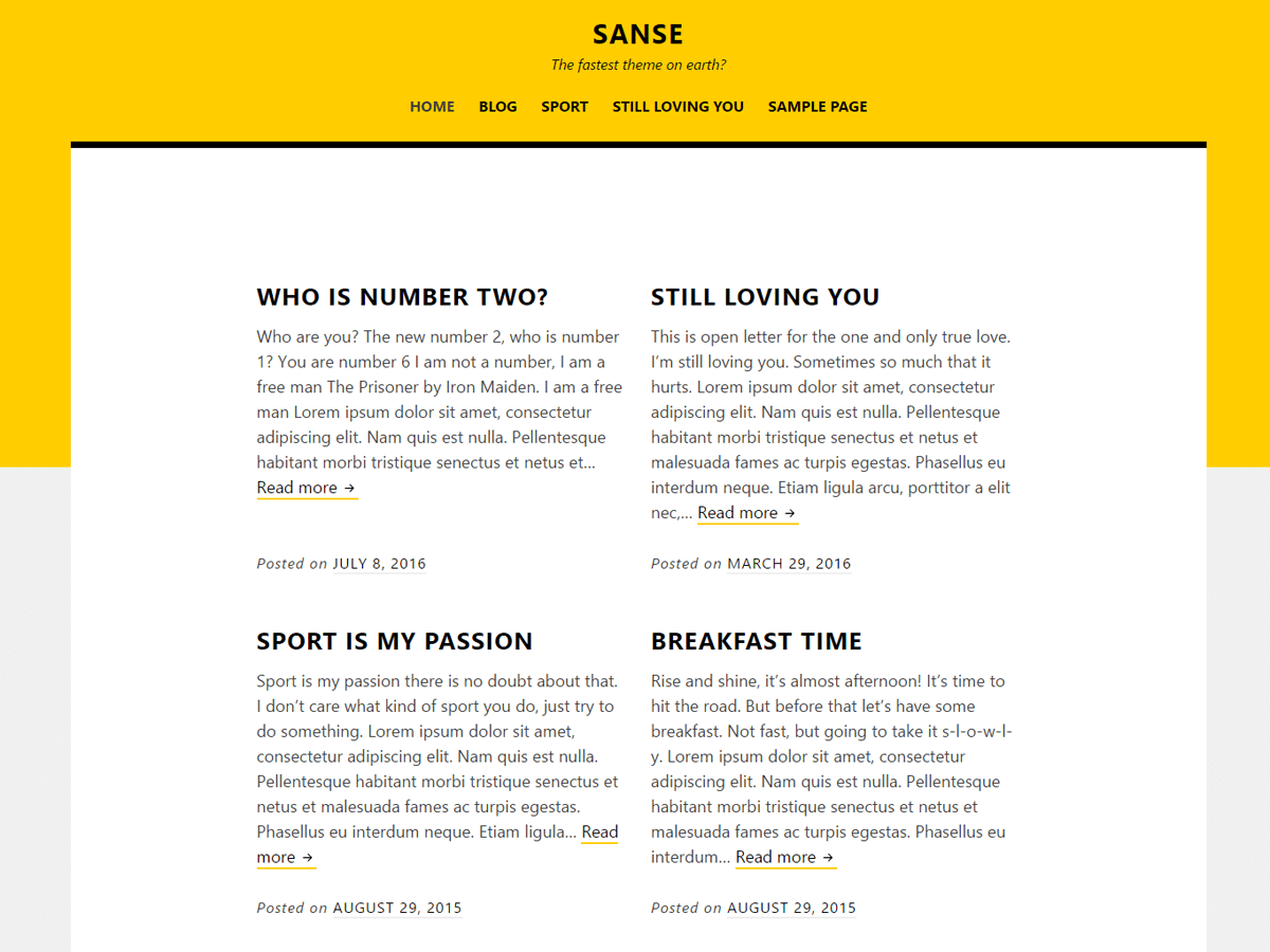 Sanse theme screenshot