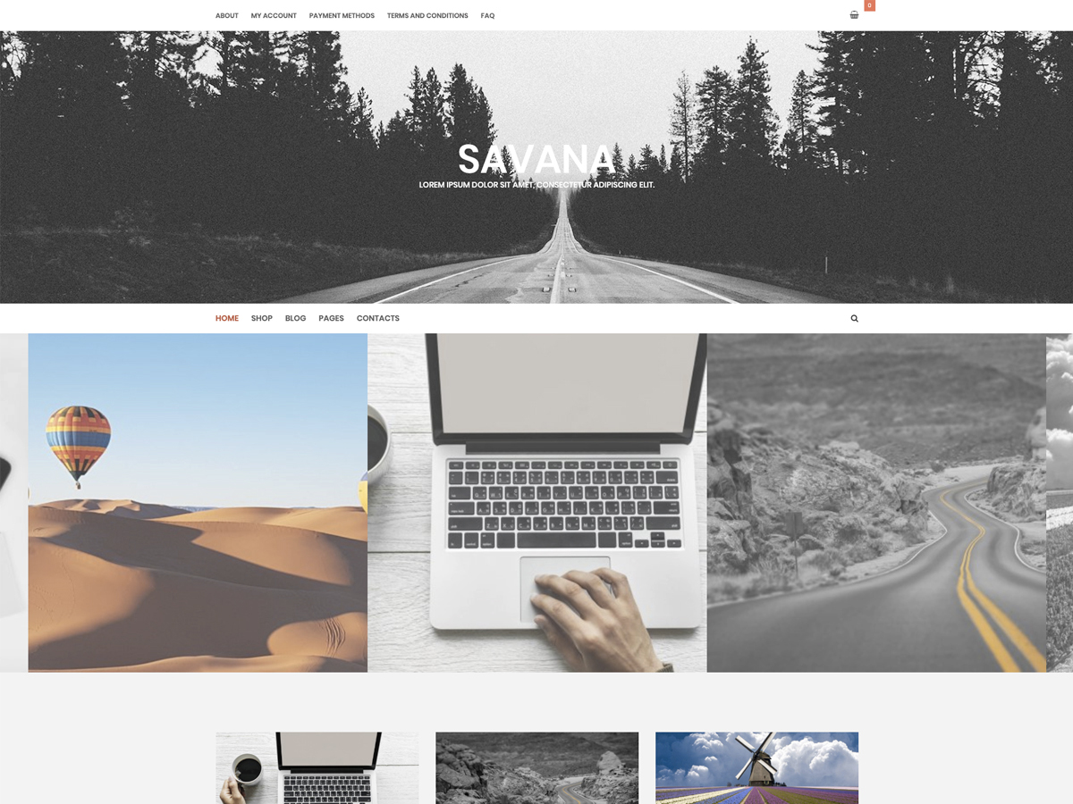 Savana Lite theme screenshot