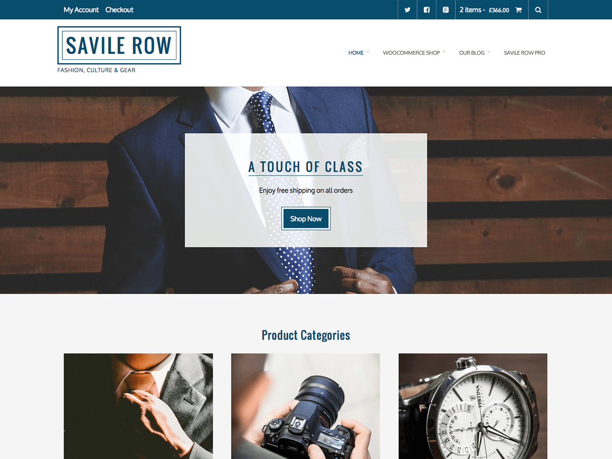 Savile Row theme screenshot