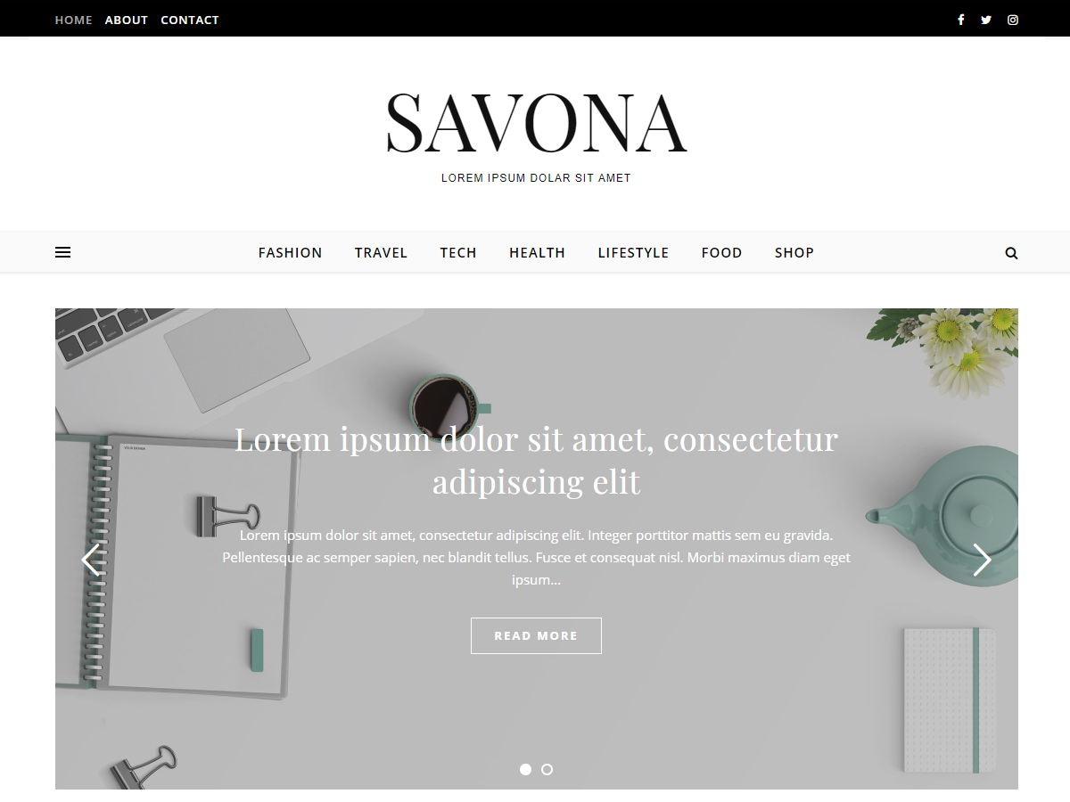 Savona theme screenshot