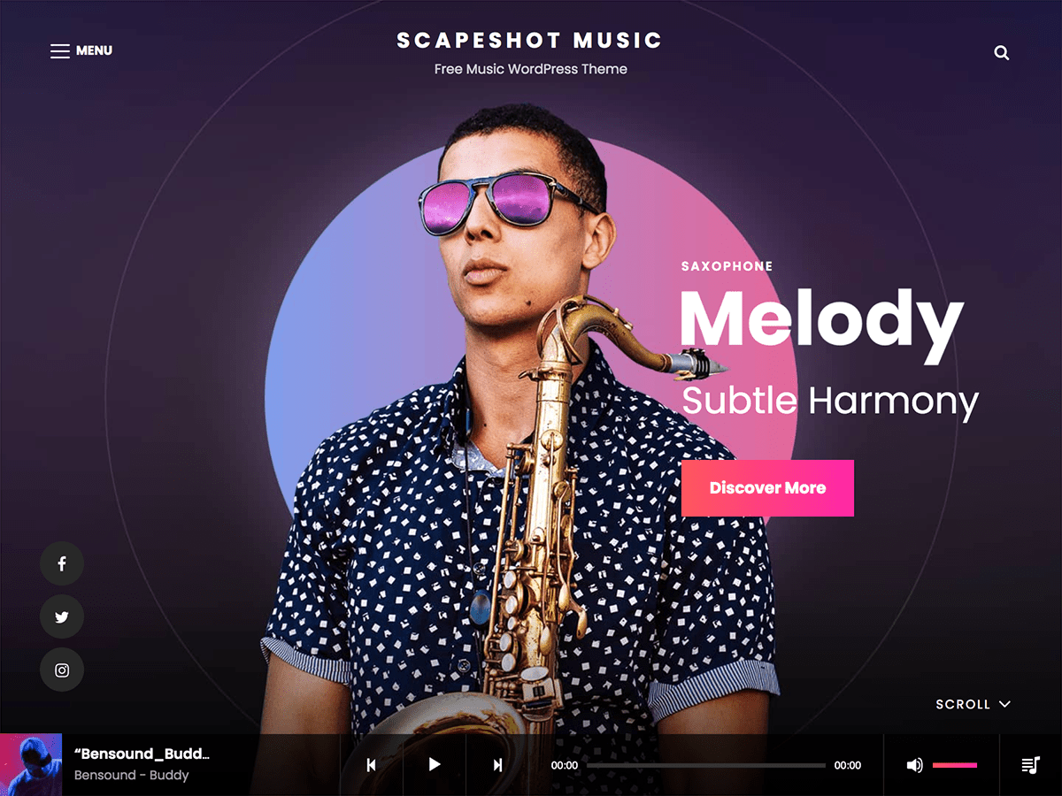 Scapeshot Music theme screenshot