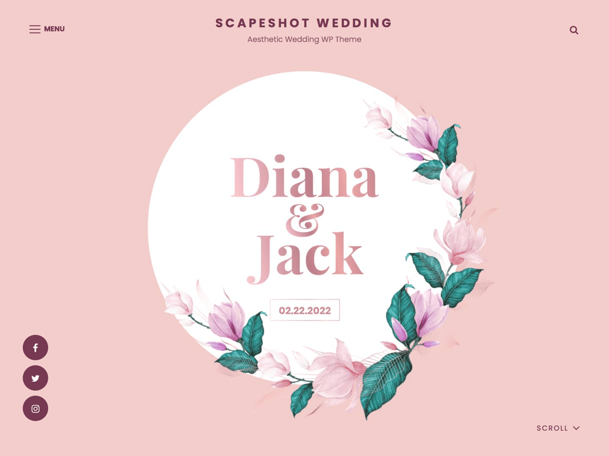 Scapeshot Wedding theme screenshot
