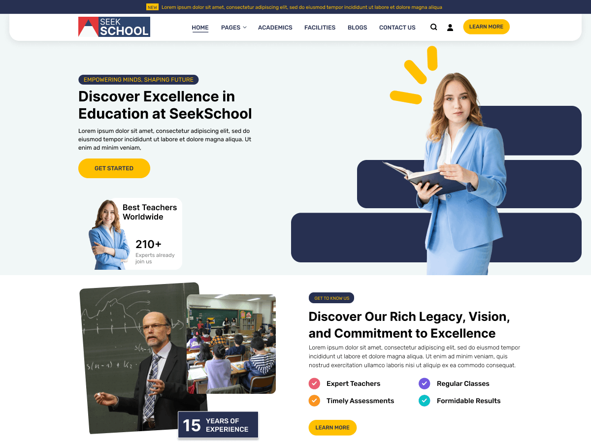 Scholarship School theme screenshot