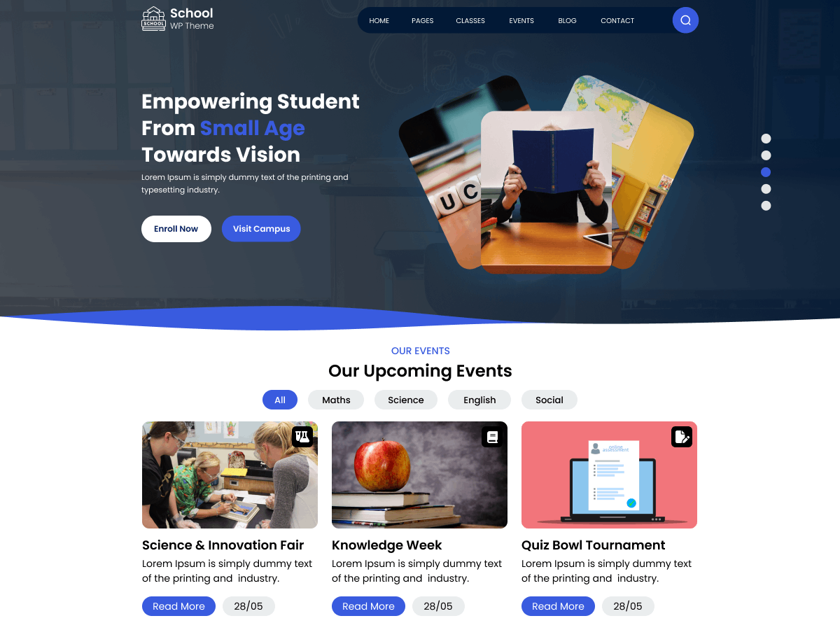 School Classroom theme screenshot