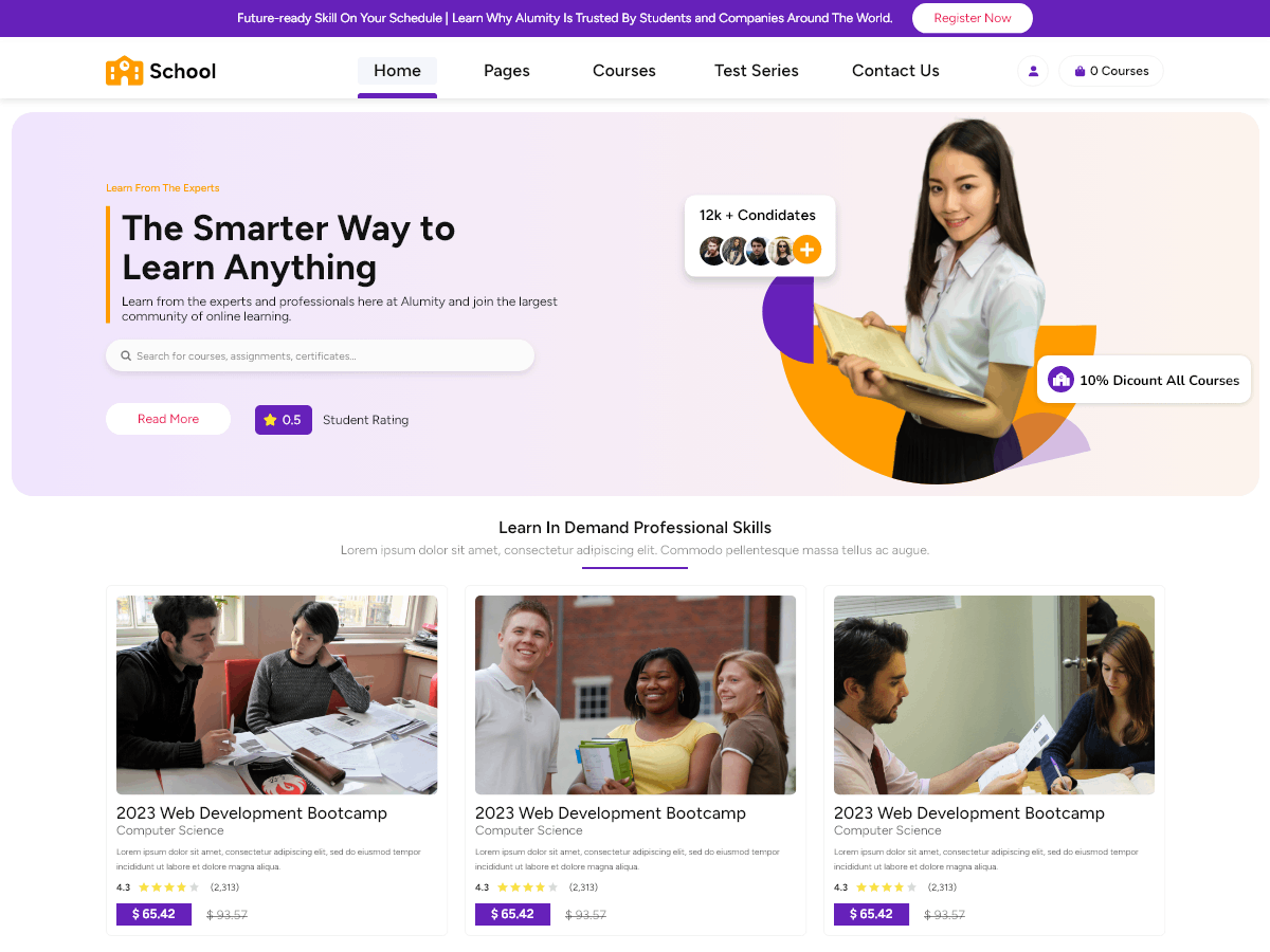School Education theme screenshot