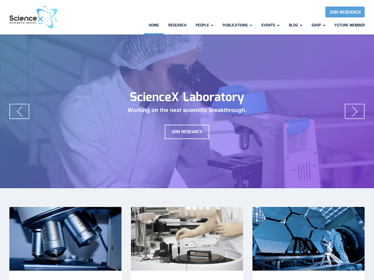 Sciencex Lite theme screenshot