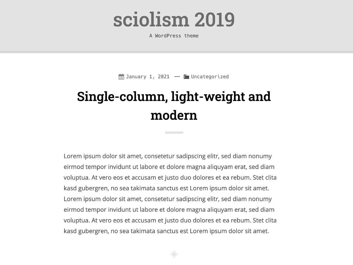 sciolism 2019 theme screenshot