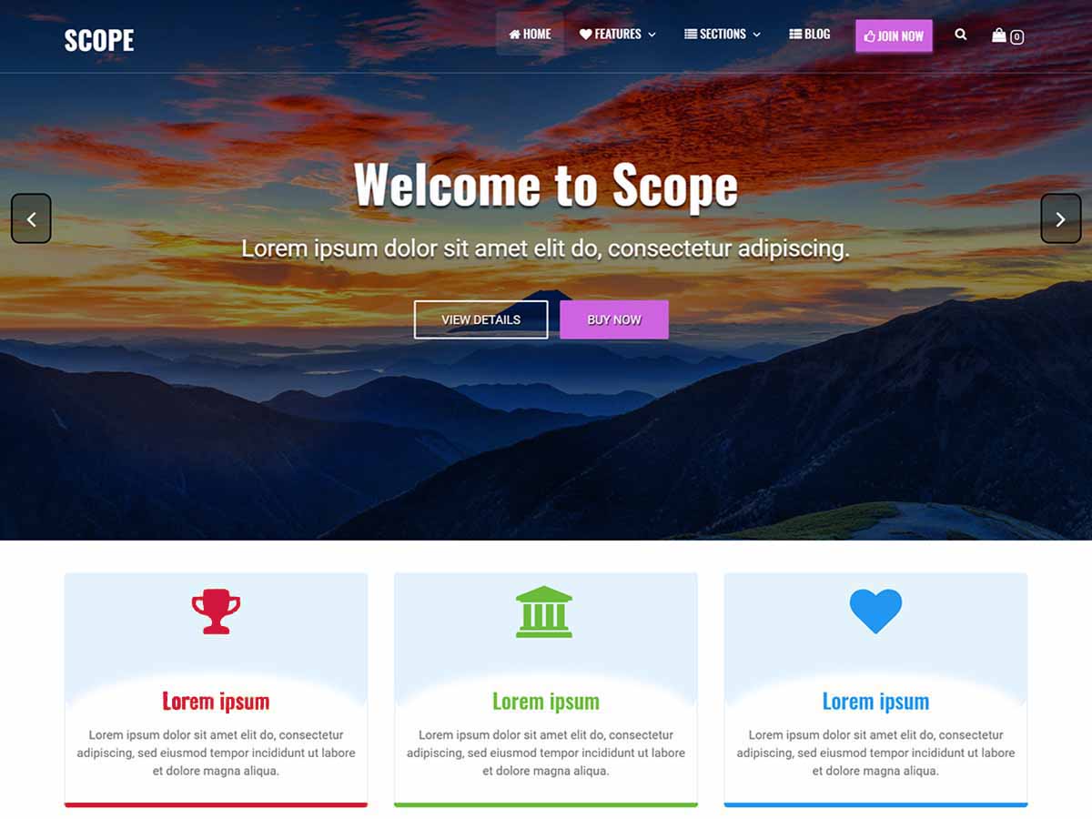 Scope theme screenshot