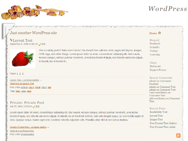 Scrapbook theme screenshot