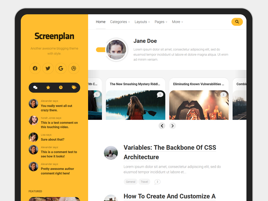 Screenplan theme screenshot
