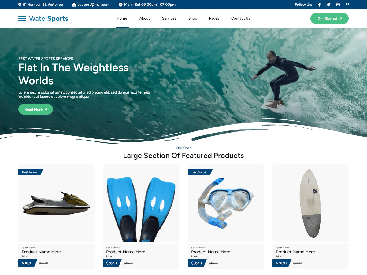 Scuba Diving Sport theme screenshot