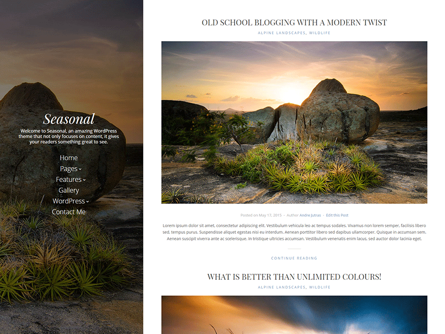 Seasonal theme screenshot