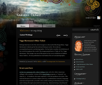 Seasons Theme (Autumn) theme screenshot