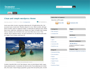 seawater theme screenshot