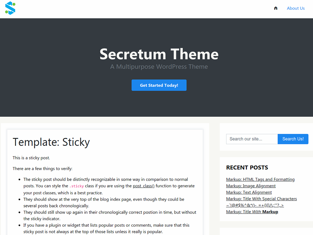 Secretum theme screenshot