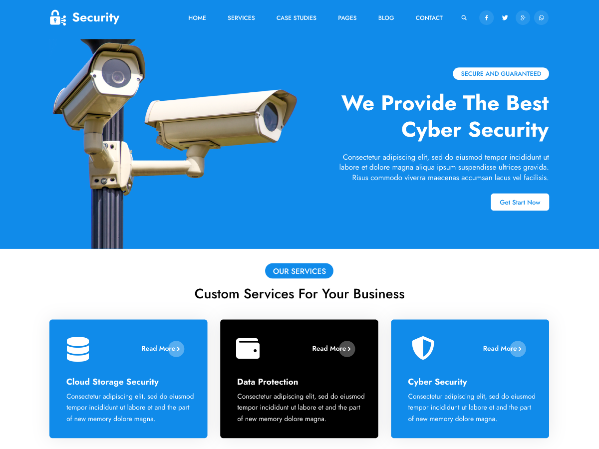 Security Camera theme screenshot