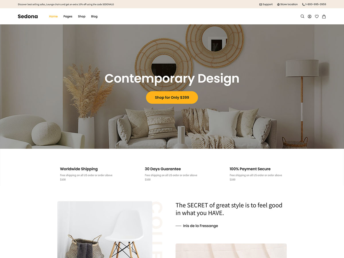 Sedona Shop theme screenshot