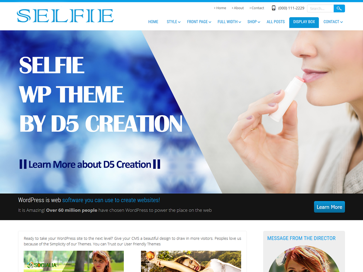 Selfie theme screenshot