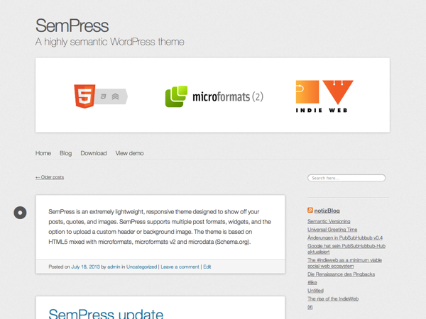 SemPress theme screenshot