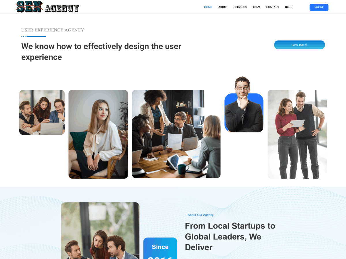 Sen Agency theme screenshot