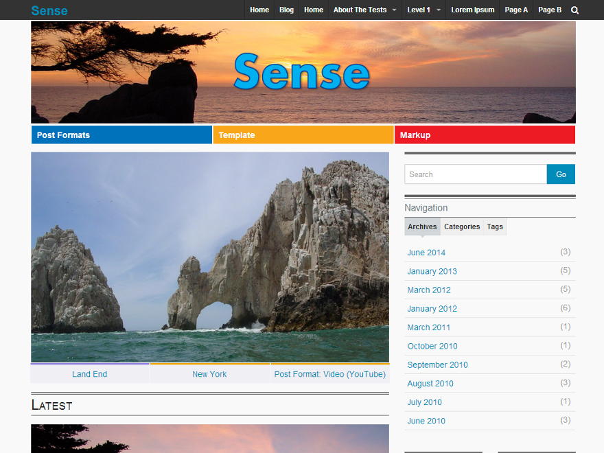 Sense theme screenshot