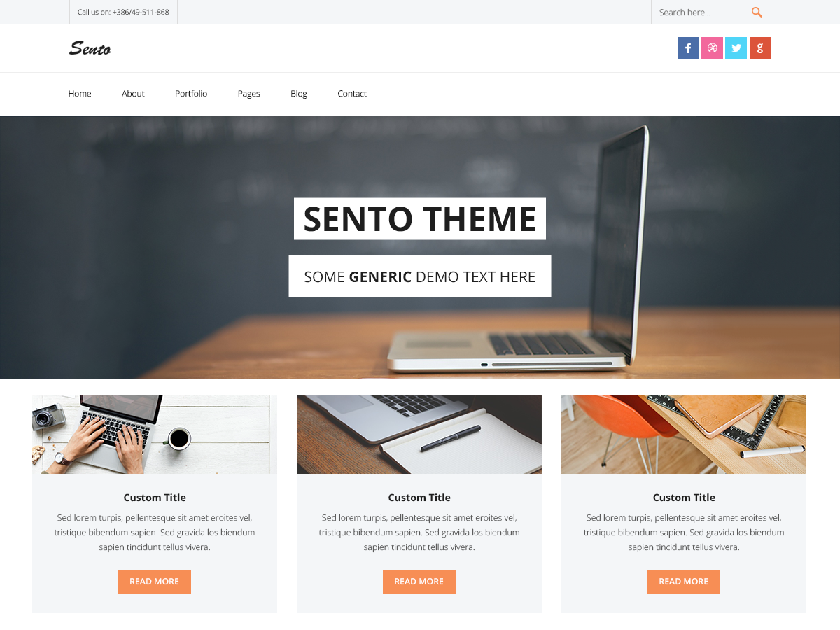 Sento Blog theme screenshot