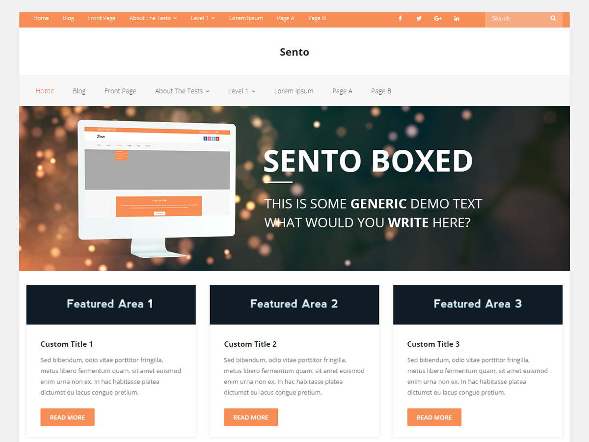 Sento Boxed theme screenshot